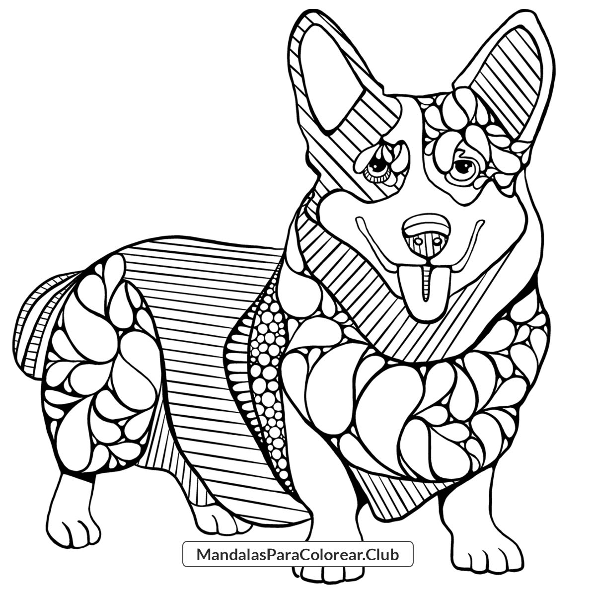 → Dibujo de Corgi Zentangle para imprimir en PDF y PNG dibujo-de-corgi-zentangle-para-imprimir-en-pdf-y-png